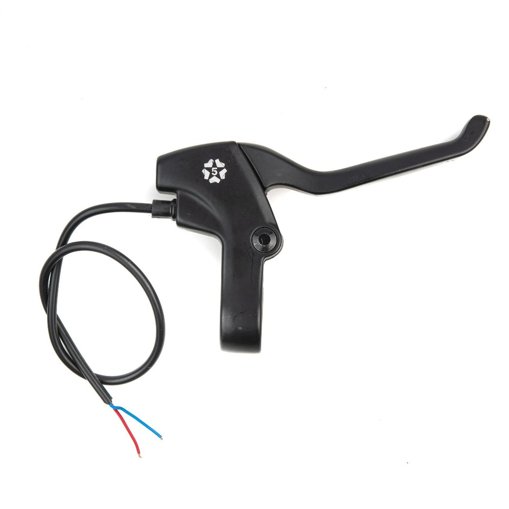 Palanca-de-freno-de-scooter-eléctrico con cable para luces de freno y freno de motor asistido. Este freno de embrague se puede utilizar en bicicleta eléctrica y patin.